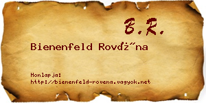 Bienenfeld Rovéna névjegykártya